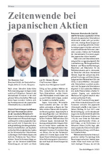 Zeitenwende bei japanischen Aktien