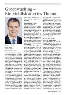 Greenwashing – Ein vieldiskutiertes Thema