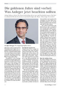 Die goldenen Jahre sind vorbei: Was Anleger jetzt beachten sollten