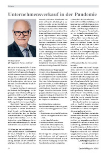 Unternehmensverkauf in der Pandemie