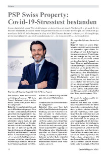 PSP Swiss Property: Covid-19-Stresstest bestanden