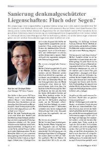 Sanierung denkmalgeschützter Liegenschaften: Fluch oder Segen?