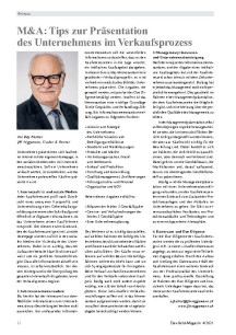 M&amp;A: Tips zur Präsentation des Unternehmens im Verkaufsprozess