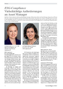 ESG-Compliance: Vielschichtige Anforderungen an Asset Manager