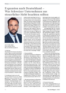 Expansion nach Deutschland – Was Schweizer Unternehmen aus steuerlicher Sicht beachten sollten