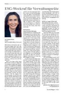 ESG-Weckruf für Verwaltungsräte