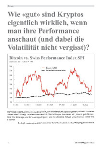 Wie «gut» sind Kryptos eigentlich wirklich, wenn man ihre Performance anschaut (und dabei die Volatilität nicht vergisst)?