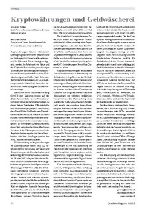 Kryptowährungen und Geldwäscherei