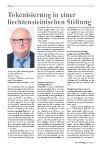 Tokenisierung in einer liechtensteinischen Stiftung