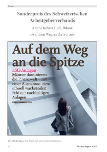 Medienpreis: Sonderpreis des Schweizerischen Arbeitgeberverbands
