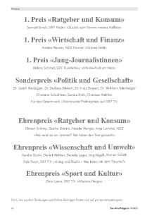 Medienpreis: 1. Preise und Ehrenpreise TV, Radio und Online