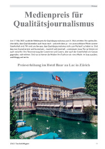 Medienpreis für Qualitätsjournalismus 2022