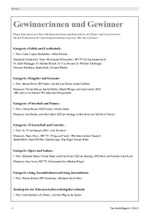 Medienpreis: Gewinnerinnen und Gewinner