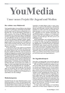 YouMedia – Unser neues Projekt für Jugend und Medien