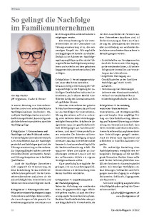 So gelingt die Nachfolge  im Familienunternehmen