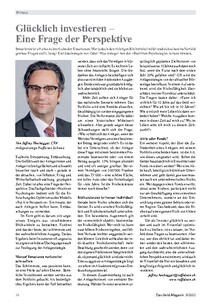 Glücklich investieren – Eine Frage der Perspektive
