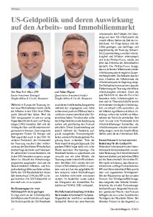 US-Geldpolitik und deren Auswirkung  auf den Arbeits- und Immobilienmarkt