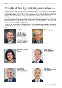 Manifest für Qualitätsjournalismus