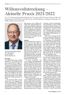 Willensvollstreckung – Aktuelle Praxis 2021/2022