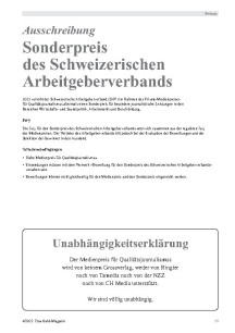 Sonderpreis des Schweizerischen Arbeitgeberverbands
