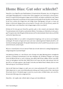 Home Bias: Gut oder schlecht?