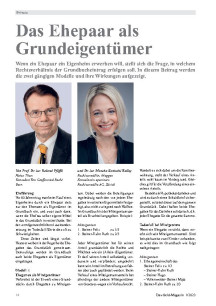 Das Ehepaar als Grundeigentümer