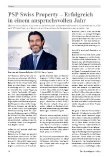 PSP Swiss Property – Erfolgreich in einem anspruchsvollen Jahr