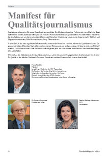 Manifest für Qualitätsjournalismus
