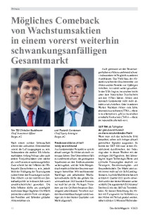 Mögliches Comeback von Wachstumsaktien in einem vorerst weiterhin schwankungsanfälligen Gesamtmarkt