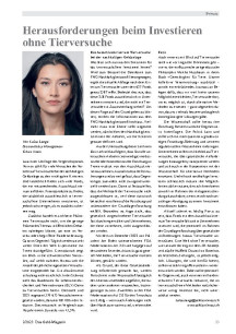 Herausforderungen beim Investieren ohne Tierversuche