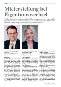 Mieterstellung bei Eigentumswechsel