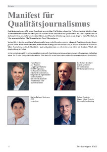 Manifest für Qualitätsjournalismus