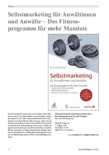 Selbstmarketing für Anwältinnen und Anwälte