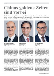 Chinas goldene Zeiten sind vorbei