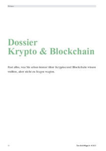 Dossier Krypto &amp; Blockchain