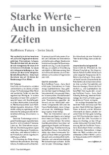 Starke Werte – Auch in unsicheren Zeiten