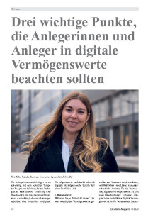 Was Anlegerinnen und Anleger in digitale Vermögenswerte beachten sollten