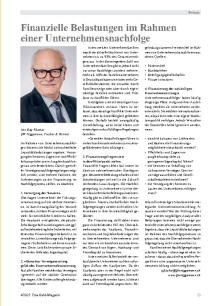 Finanzielle Belastungen im Rahmen einer Unternehmensnachfolge