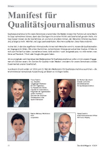 Manifest für Qualitätsjournalismus