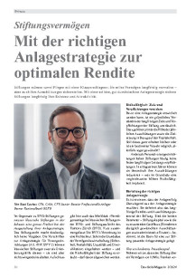 Stiftungsvermögen: Mit der richtigen Anlagestrategie zur optimalen Rendite