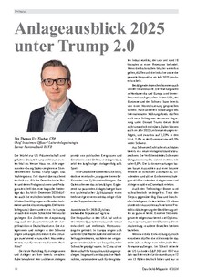 Anlageausblick 2025 unter Trump 2.0