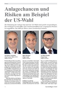 Anlagechancen und Risiken am Beispiel der US-Wahl