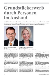 Grundstückerwerb durch Personen im Ausland