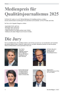 Medienpreis für Qualitätsjournalismus 2025