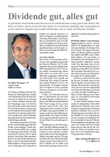 Dividende gut, alles gut