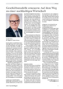 Geschäftsmodelle erneuern: Auf dem Weg zu einer nachhaltigen Wirtschaft