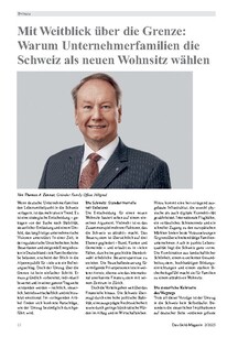Mit Weitblick über die Grenze:  Warum Unternehmerfamilien die Schweiz als neuen Wohnsitz wählen