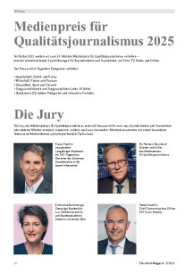 Medienpreis für  Qualitätsjournalismus 2025