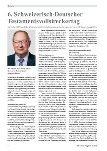 6. Schweizerisch-Deutscher  Testamentsvollstreckertag