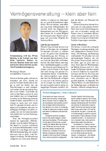 Vermögensverwaltung klein aber fein